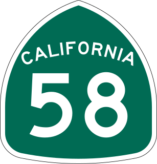 California State Route 58 Major state highway in California