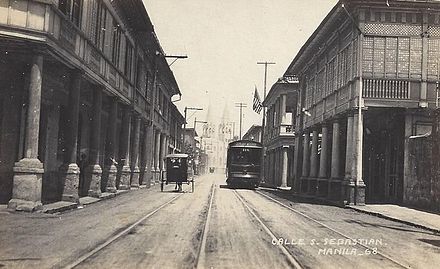 Tranvía in Manila during American Era