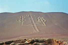 Nazca Çizgileri'nden trident biçimli olanı