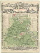 Carte de la forêt de Fontainebleau dessinée par Colinet, en 1895