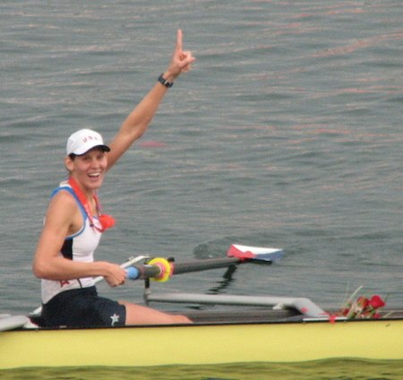 Caryn Davies after winning Gold in the Beijing Olympics.jpg