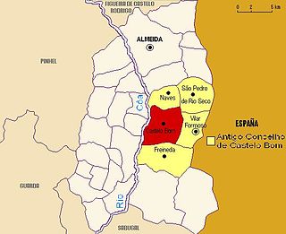 Localização no município de Almeida