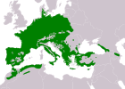 Aire de répartition du Grimpereau des jardins