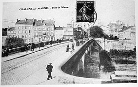 Carte postale du pont de Marne