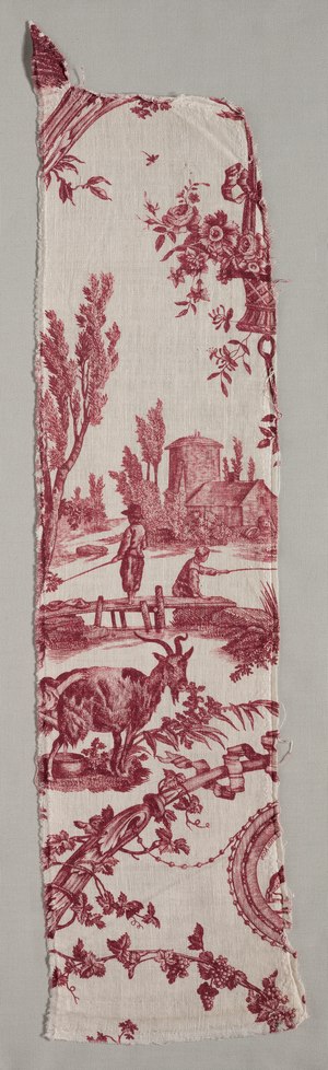 Thumbnail for File:Christophe Philippe Oberkampf - Fragments of Copperplate Printed Cotton - 1928.1.b - Cleveland Museum of Art.tif