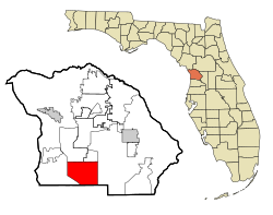 Localização no Condado de Citrus e no estado da Flórida