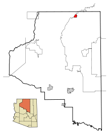 Coconino County incorporated areas Page highlighted.svg