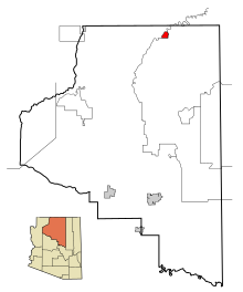 Coconino County opgenomen gebieden Pagina highlighted.svg