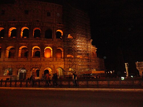 Colosseum in rome at night