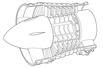 Low-pressure axial compressor scheme of the Olympus BOl.1 turbojet.
