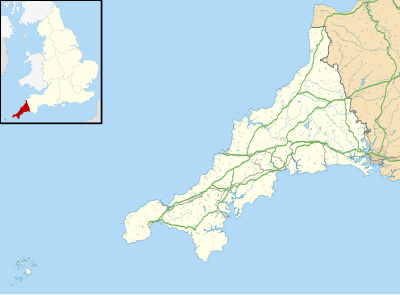 Location map Cornwall