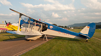 English: De Havilland DH-89A Dragon Rapide (reg. D-ILIT, cn 6879, built in 1945). Engine: Gipsy Queen III. Deutsch: De Havilland DH-89A Dragon Rapide (Reg. D-ILIT, cn 6879, Baujahr 1945). Motor: Gipsy Queen III.