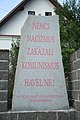 Čeština: Detail památníku antikomunismu v Blažejovicích, okr. Benešov. English: Detail 1 of Memorial of anticommunism in Blažejovice, Benešov District.