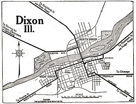 Map of Dixon in 1919