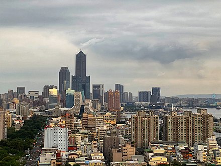 The skyline of downtown Kaohsiung