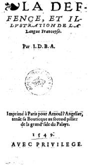 Thumbnail for La Défense et illustration de la langue française