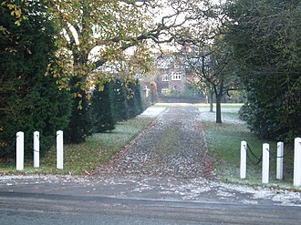 Dukenfield Hall, from Knutsford Road Dukenfield Hall (Knutsford Road Mobberley) - geograph.org.uk - 81768.jpg