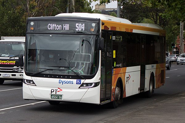 Volgren bodied Scania K310UB on route 504 in Carlton North