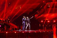 Эрмал Мета выступает на Евровидении 2018