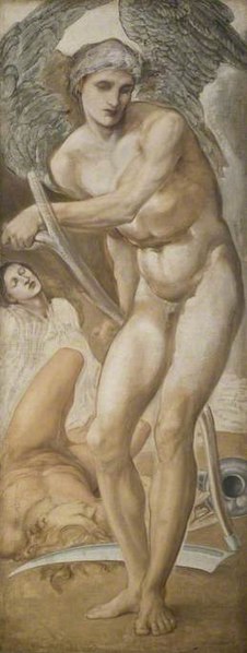 File:Edward Burne-Jones (1833-1898) - Study of 'Oblivion Conquering Fame' (Troy Triptych) - 1922P181 - Birmingham Museums Trust.jpg