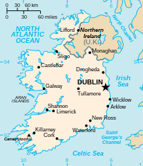 Mapa Irlandii