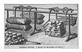 Einschienige Eisenbahn. Behälter für Waarensäcke und Steine, Holzstich, um 1880, 8x14 cm.jpg