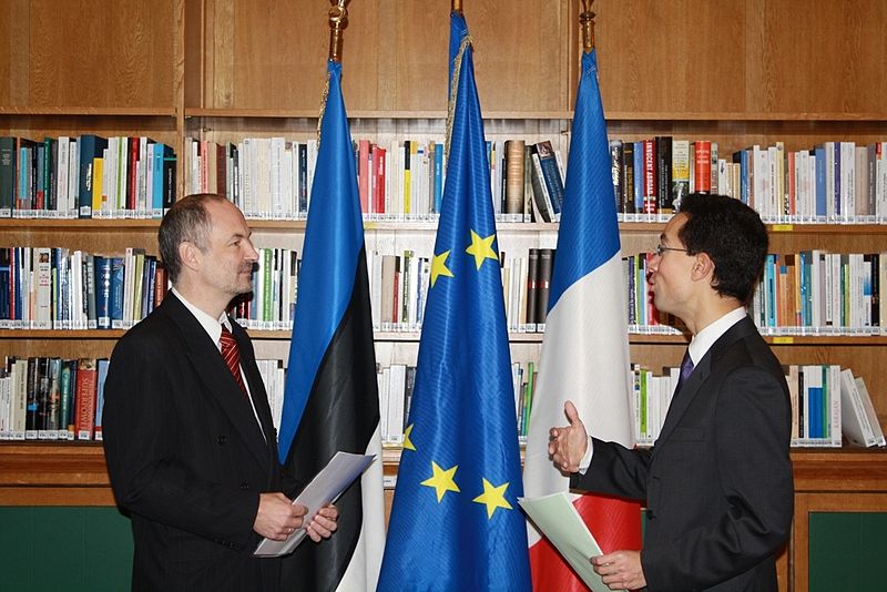 File:Estonia became a full member of OECD after Estonian Ambassador to France Sven Jürgenson presented Estonia’s accession treaty to the French Foreign Ministry for storage, 9th November 2010 (5246335040).jpg