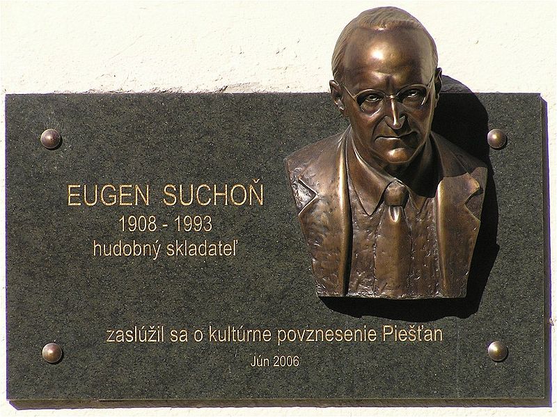 File:Eugen Suchoň, pamätná tabuľa, Piešťany (2008).jpg