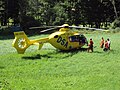 Eurocopter EC 135 T2 jako Kryštof 18 při zásahu poblíž Zákup