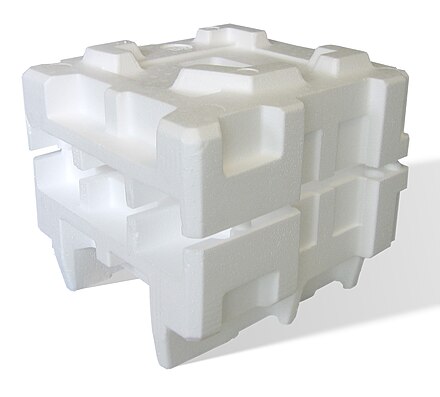 Expanded polystyrene polymer packaging