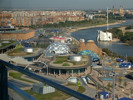 General view of the Expo 2008 from the Torre del Agua