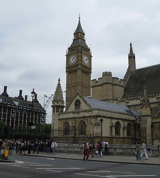 File:Exterior of Elizabeth Tower-Exterior of the Palace of Westminster-Parliament Square, London.jpg