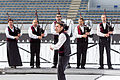 Français : Le bagad Roñsed-Mor lors du championnat national des bagadoù (première catégorie) au FIL 2012.