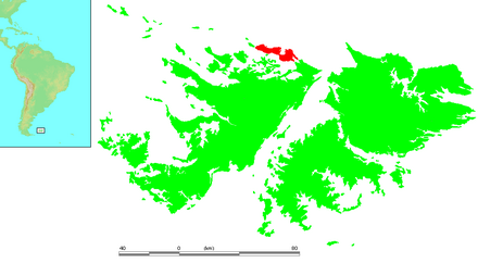 Pebble Island, located in the north of the Falklands