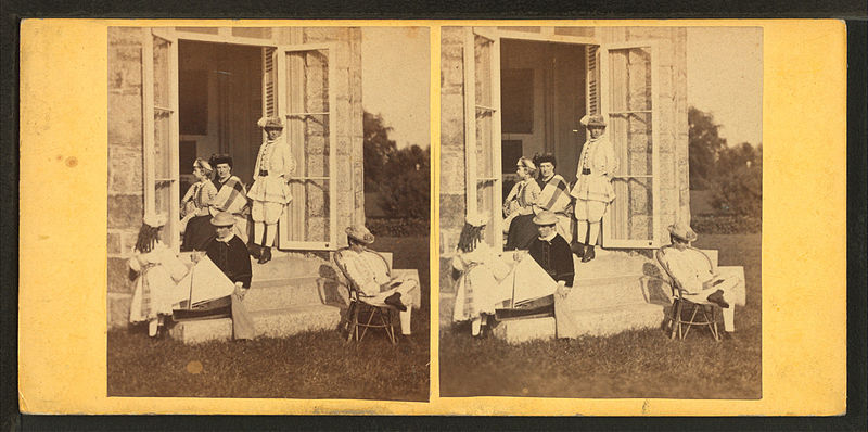 File:Family posing at the doorway, from Robert N. Dennis collection of stereoscopic views 3.jpg