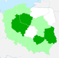 Festuca psammophila distribution in Poland.svg