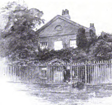 The Chapel of Ease at Leytonstone, built in 1749 and rebuilt in 1819. Later used as the Leytonstone National School until 1876, it was finally demolished in 1938. First church in Leytonstone.png