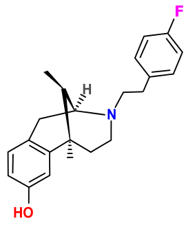 Chemical structure of fluorophen.