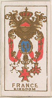 Thumbnail for File:France, Kingdom, from the Arms of Dominions series (N181) issued by Wm. S. Kimball &amp; Co. MET DPB870653.jpg