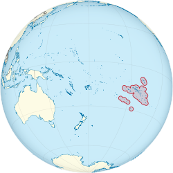 Vị trí của Polynésie thuộc Pháp