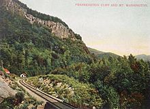 Frankenstein Cliff c. 1905 Frankenstein Cliff and Mt. Washington.jpg
