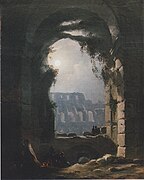 Het colosseum bij maanlicht