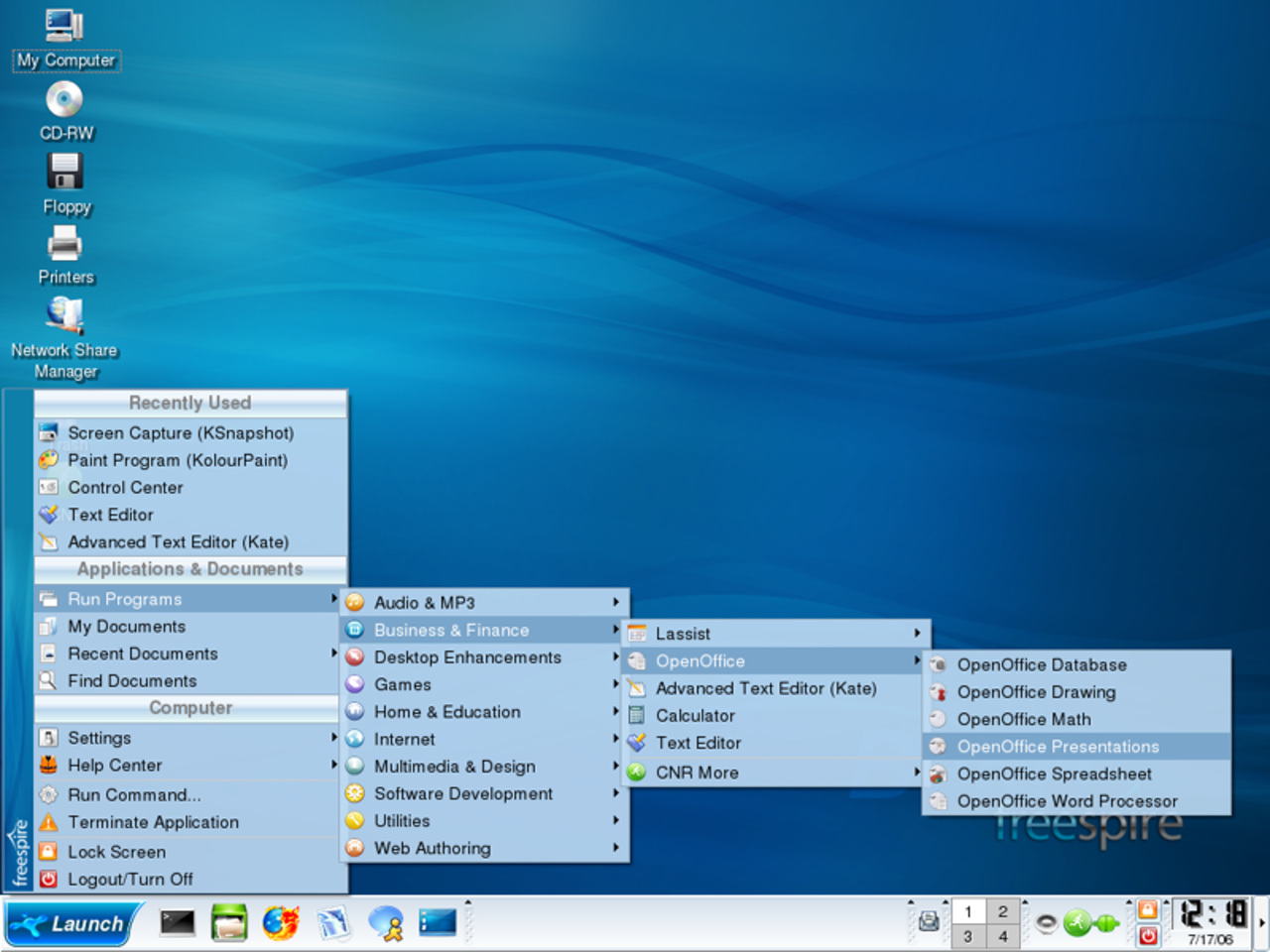 Linux 11.1. Freespire. Freespire_2.0.8. Linspire os.