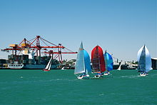 Yachts compete in the annual Fremantle Harbour Classic, held within the confines of the Inner Harbour
