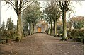 Cemetery with celebration hall and war memorial 1914/1918, 1939/1945