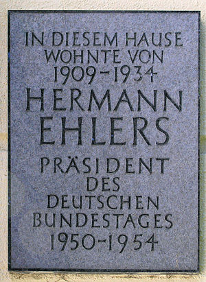 Hermann Ehlers: Leben, Ehrungen, Stiftungen und Preise