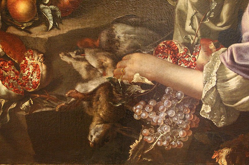 File:Giacomo fardella di calvello, natura morta con frutta, ortaggi, cacciagione, pesci e figure, 1650-1700 ca. (pmo) 03.JPG