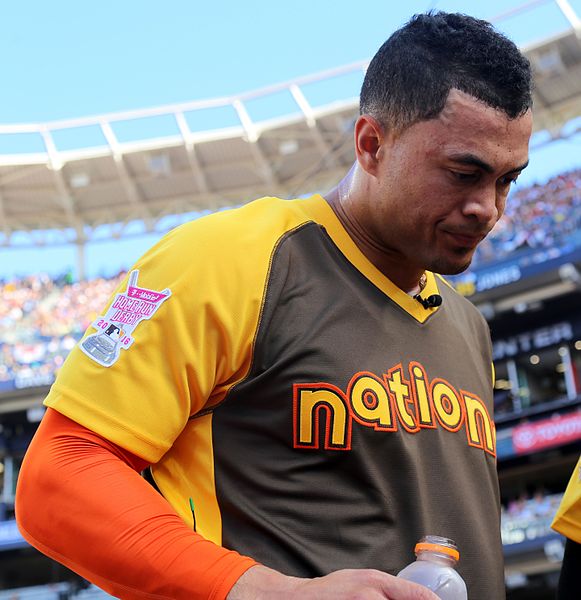 File:Giancarlo Stanton takes a breather during the T-Mobile Home Run Derby. (28470209862).jpg