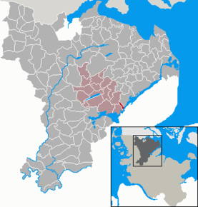 Poziția Goltoft pe harta districtului Schleswig-Flensburg