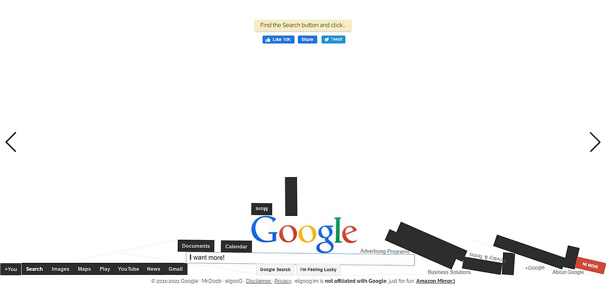 Google Search Mirror - elgooG